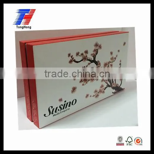boxed-gifts's elegant rectangle luxury customized paper gift box with satin lining