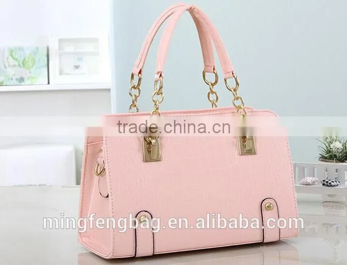 2015 New Fashionable Single Shoulder Cross Strap and Tote PU Woman Bag