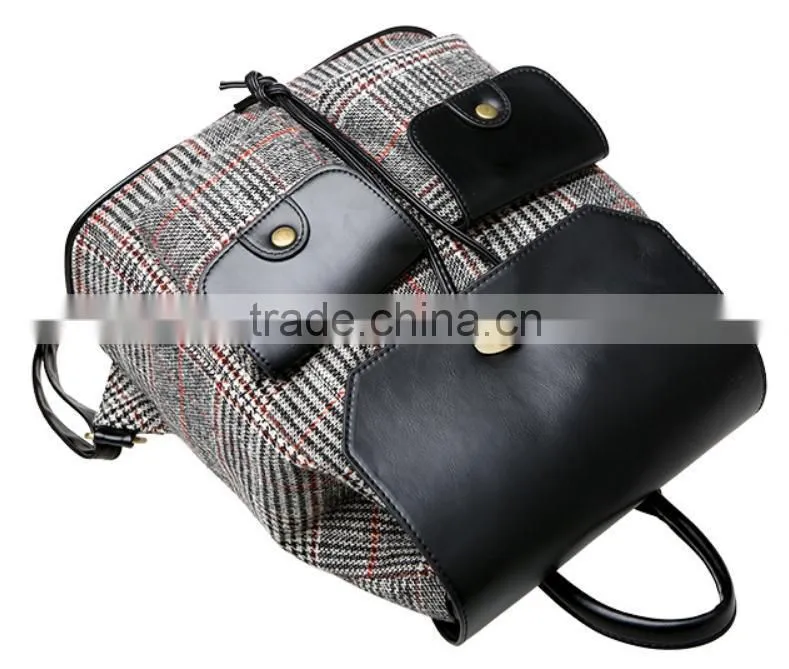 2015 Classical Canvas Backpack with leather bottom