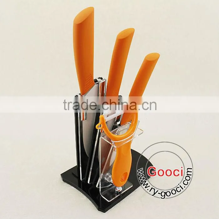 BLACK Handle WHITE BLADE Professional chefs and home cooks 3"+ 4"+ 5"+Peeler Kitchen Ceramic knife Set