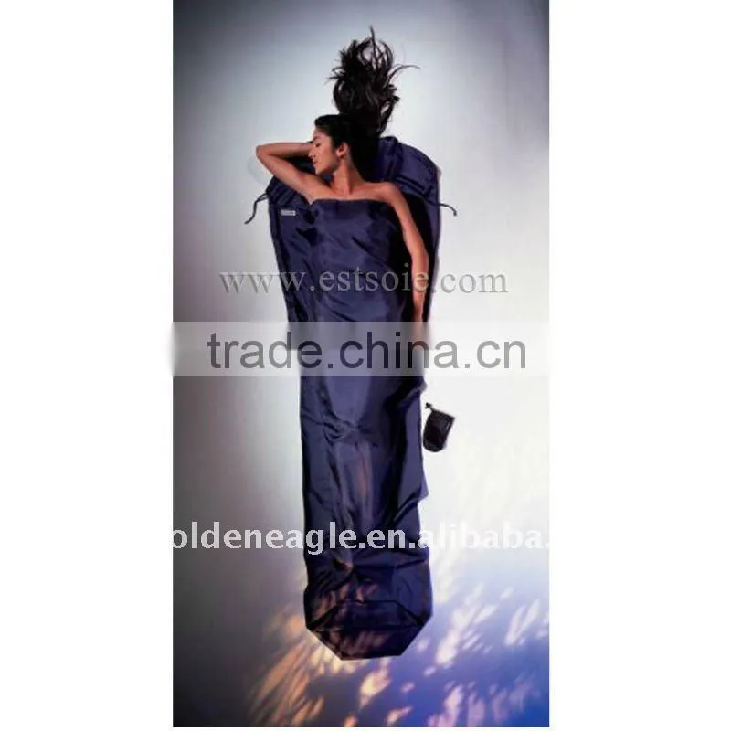 100% Silk Sleeping Bag Liner Blue Color