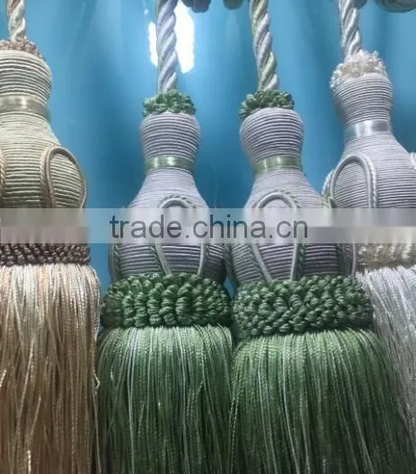china supplier curtain polyester tassel manufacturer