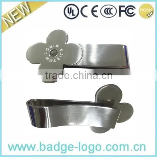 Etching Logo Top Quality Stainless Steel Money Clip