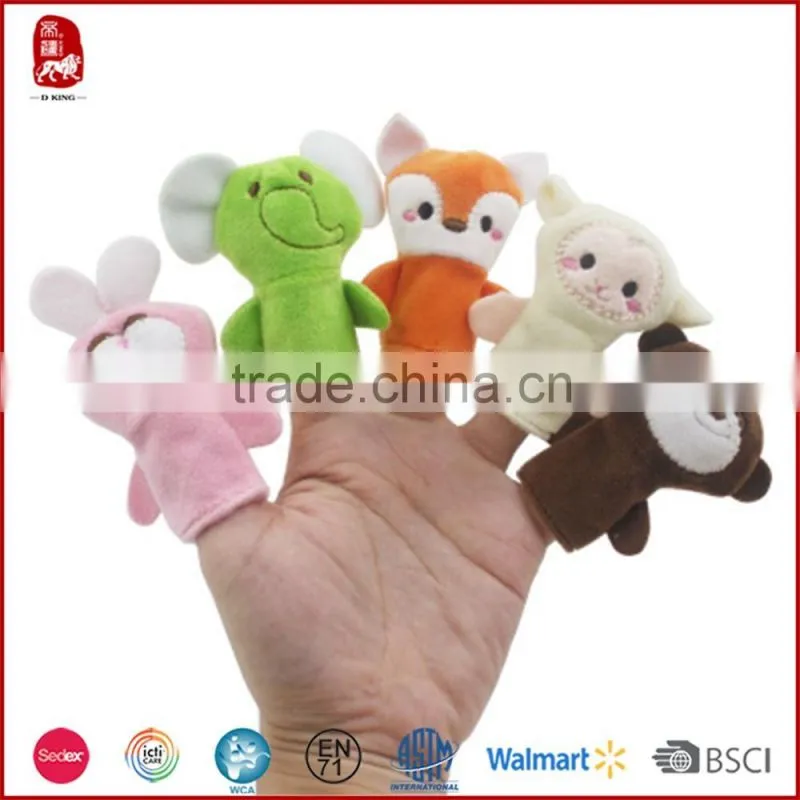 Factory customized Cheap Cute Cartoon Animal Finger Puppet
