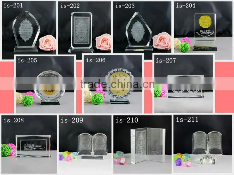 crystal clock islamic muslim religious gifts