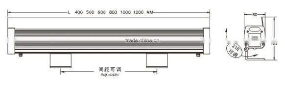 KL-0209 IP65 linear LED floodlight,DMX Control Aluminum DMX led wall wash light,