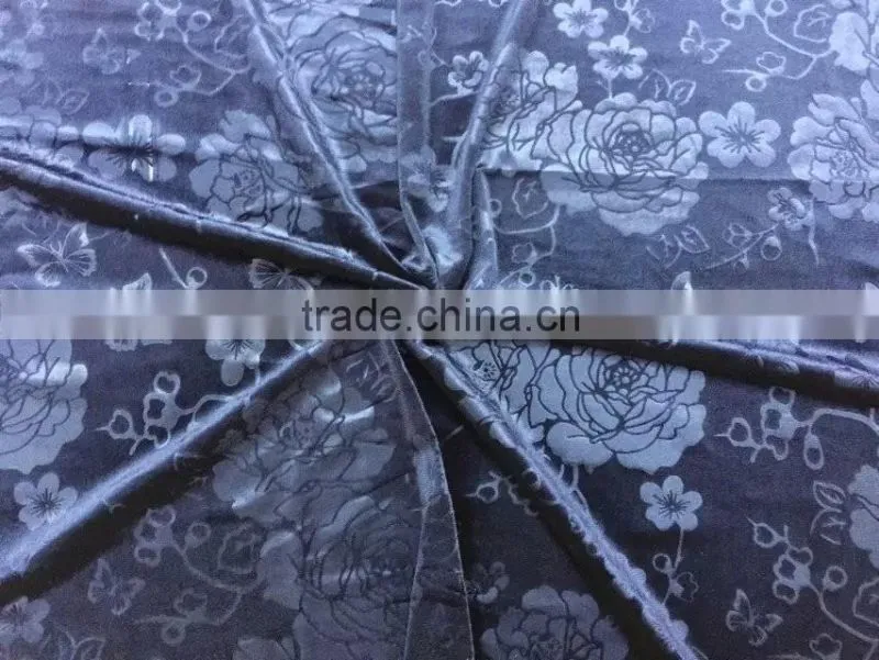 92% Poly and 8%Spandex Navy Velvet Fabric for Girls Dresses