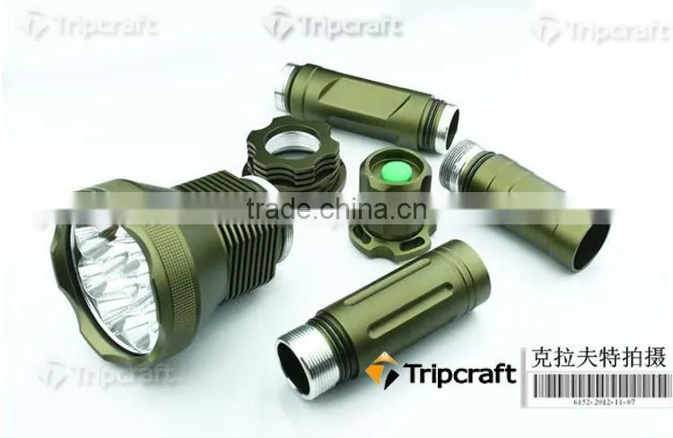 Promotion! 13800 Lumen Super Bright 12x XML T6 LED Flashlight Torch, 5 Mode For Outdoor Sports