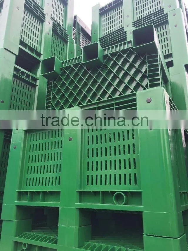 600 Litre plastic pallet box, plastic material pallet container with lid