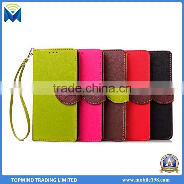 Shockproof Folio Cover PU Leather Case for Samsung Galaxy S6 Edge