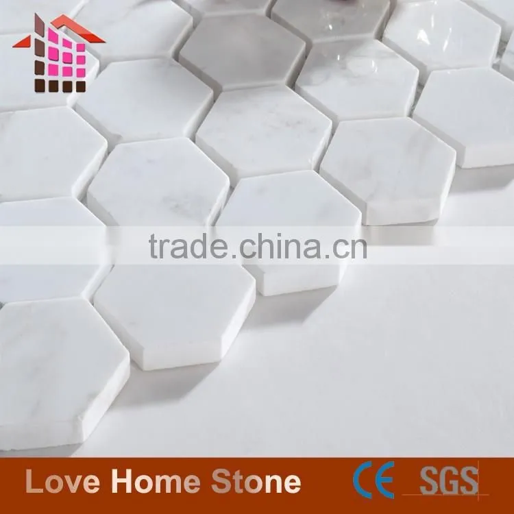 New Products 2016 Carrara white Marble Mosaic Tile With Low Price