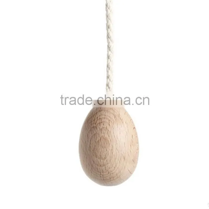 New design simple retro wooden waxed ball light pull