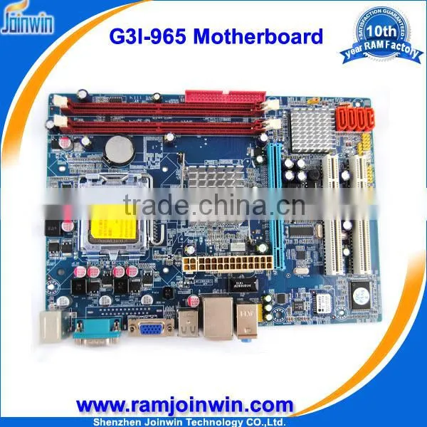 China wholesale Dual Channel architecture support up to 4GB by 2 DIMM slots GM965 G31 lga 755 motherboard