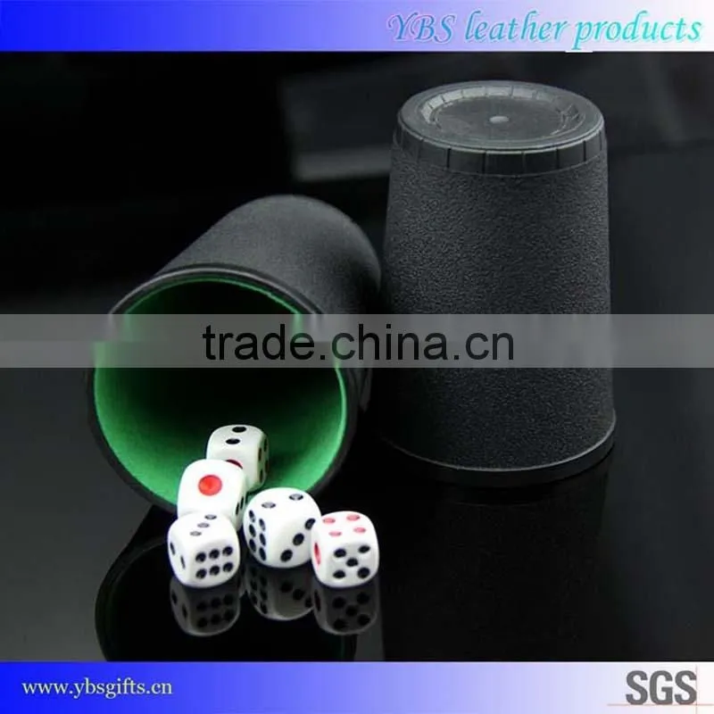 factory direct leather dice cup and dice tray with dices