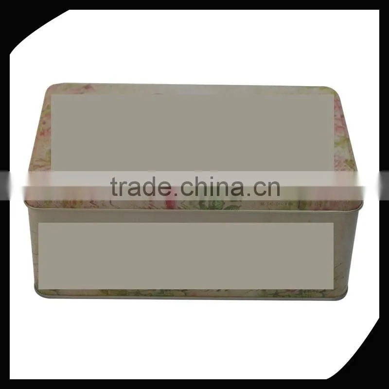 Good Quality Antique Rectangular Metal Tin Boxes/hot sale rectangular tin box/Food safe empty rectangular metal tin box