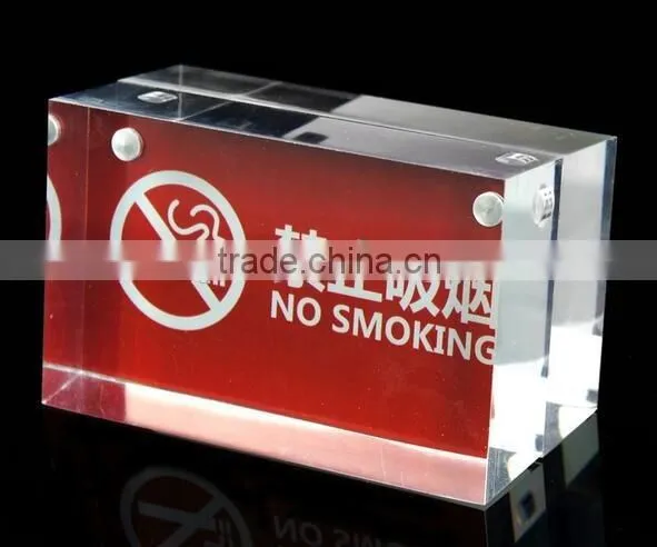no smoking acrylic sign display