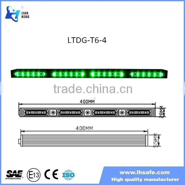 Car accessories deck led strobe lightbar/ light bar traffic advisor/ Green warning light LTDG-T6-4