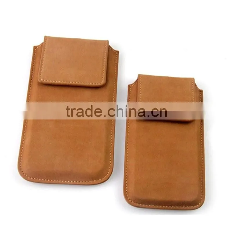 factory price genuine leather phone pouch case cover for nokia e66 n8 for htc one e9s