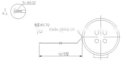 Professional manufacturer 40mm round wired ABS micro transmitter