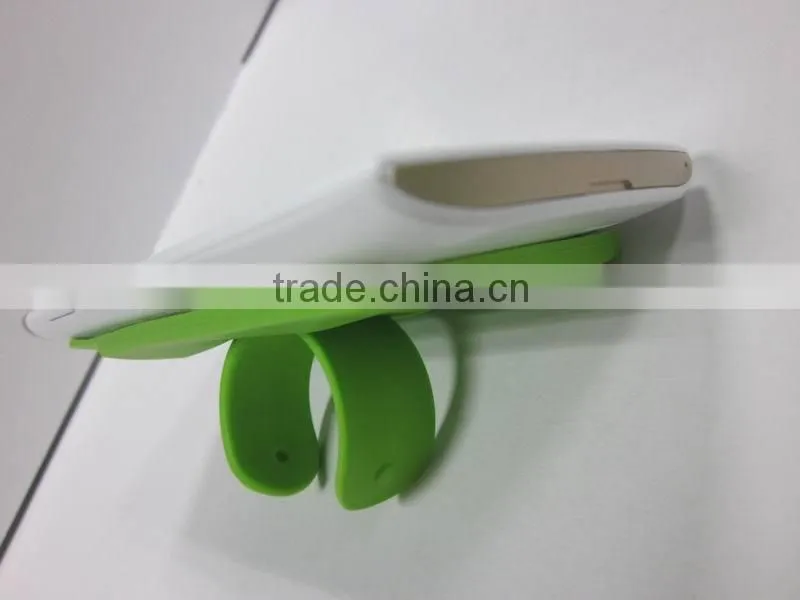 3M Sticky silicone Card Wallet with cell phone stand pocket Silicone smart wallet with stand