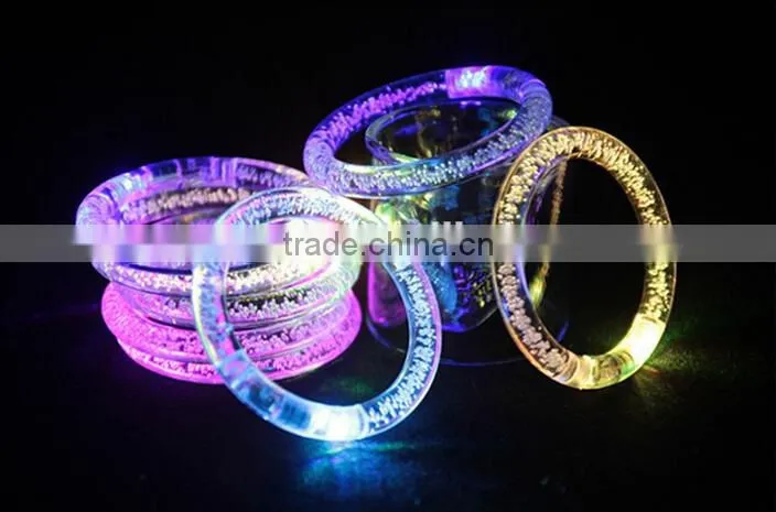 Yiwu Hot Selling Low Price Consert Using Profitional Gift Colorful LED Acrylic Flash Wristband