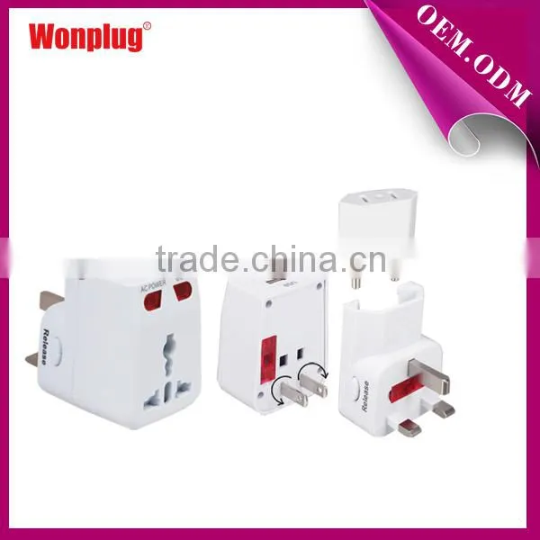 New patent all in one usb taiwan travel adaptor with many colors and low price