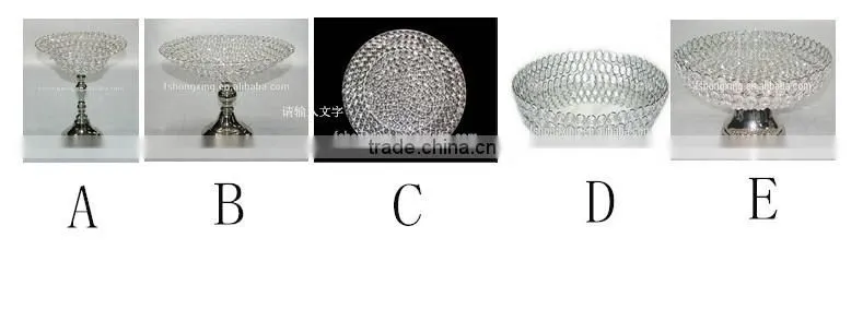 2015 hot sale Elegant well designed fruit Charger Plates Wholesale, Glass Beaded charger plate for wedding and hotel decoration