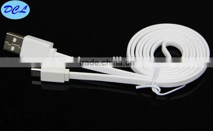 Colorful flat usb cable male to micro 5PIN