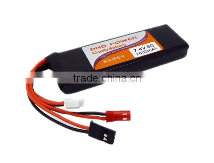 CNDHD 7.4V 8C 2000MAH RC Transmitter TX Lipo Battery Akku Power Special for New FUTABA 8FG 12FG Remote Controller