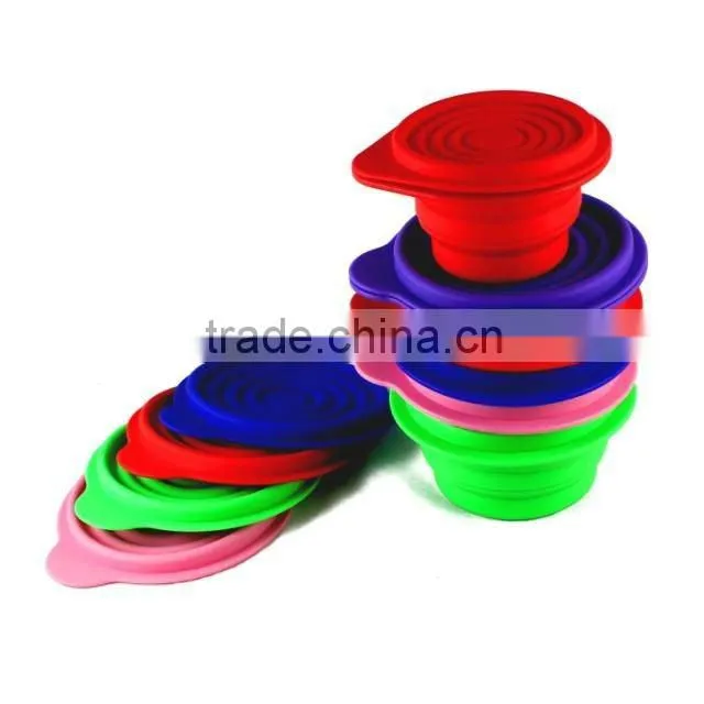 2015 silicone collapsible bowl for camping /dinner with reasonable price