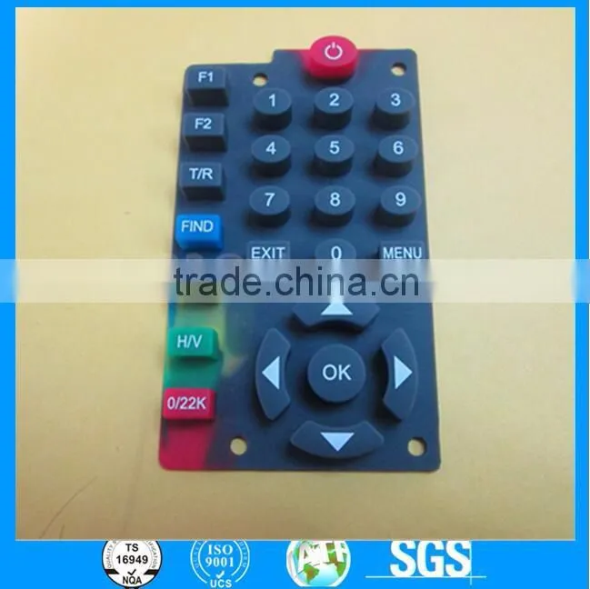 OEM custom good force Silicon keypad rubber keypad and keyboard / PCB membrane switch