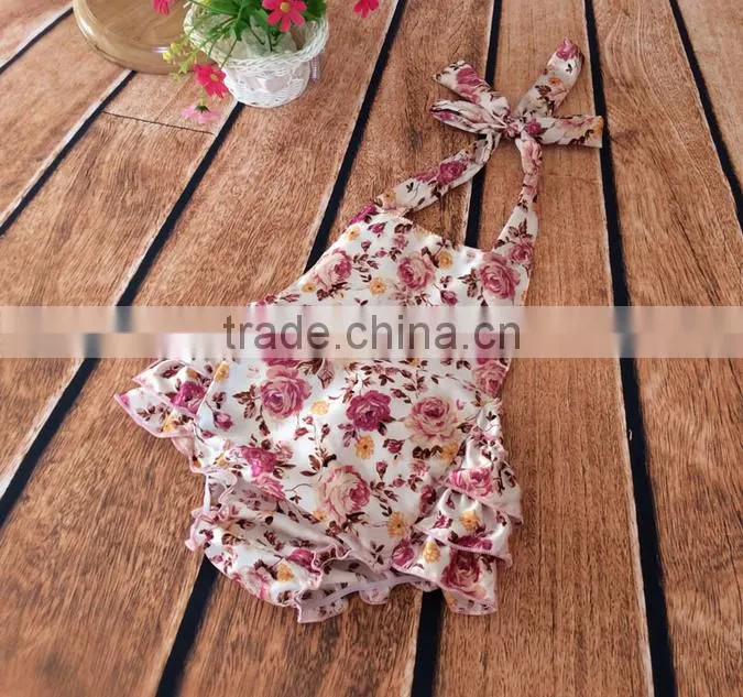 Europe hot new Satin sleeveless baby romper suit pants wine red stomachers children climbing roses