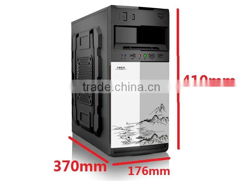 unique landscape painting white front panel computer case