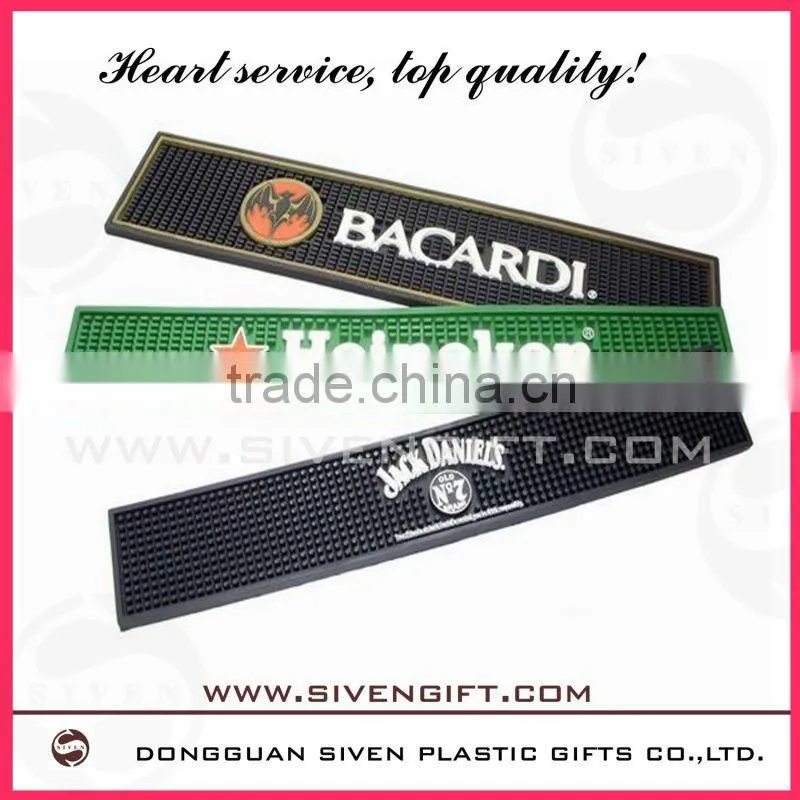 Customied cocacola bran name soft pvc bar mats with high quality