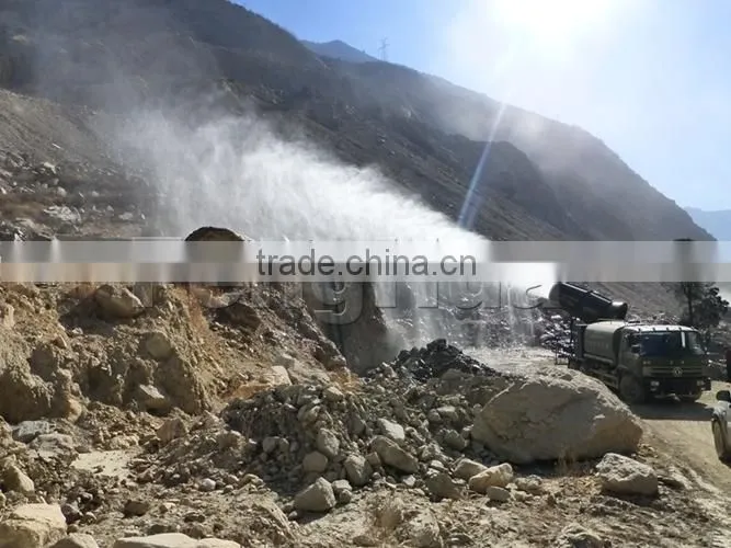 FENG HUA patent DS-120 dry fog cooling cannon system industrial fogger high pressure water mist cannon for dust control