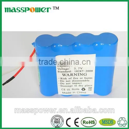 China Electronics Market Flashlight batteries with 18650 battery cell 7.4v 6200mah