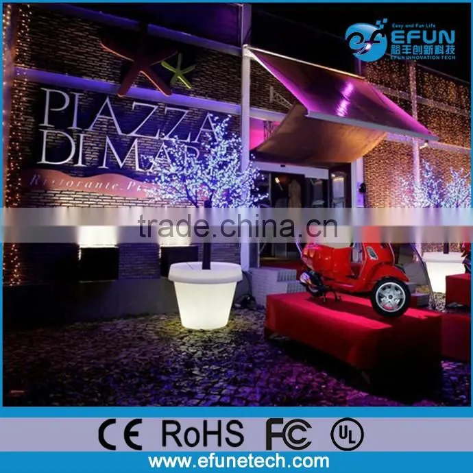battery rechargable rgb color changing indoor decorative light up led planters