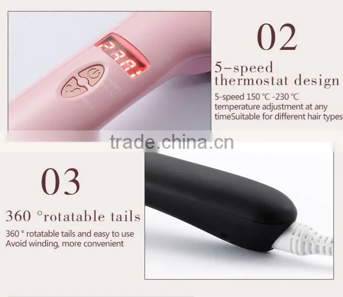 New China hair straightener be evolution can Adjustable temperature and application zig zag hair flat irons hair straightener