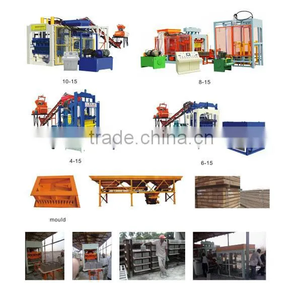 Cement Wall/Floor Brick Block Machine Different Mould for Choose QTJ4-40