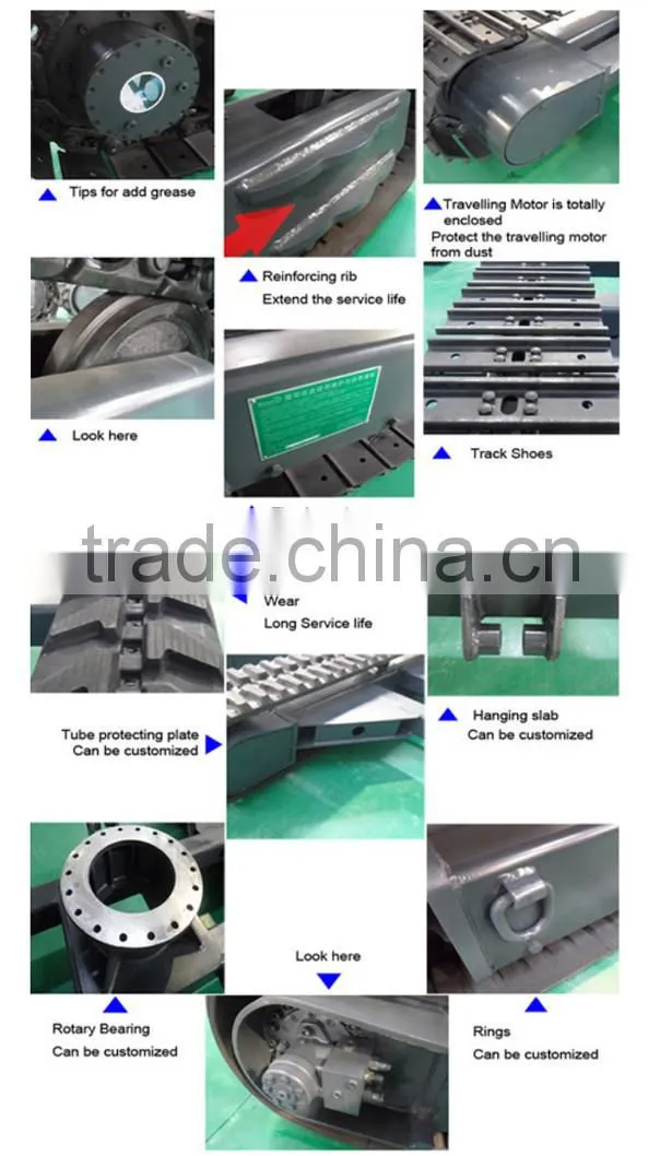 Harvester rubber running track 400*90*51 rubber track undercarriage
