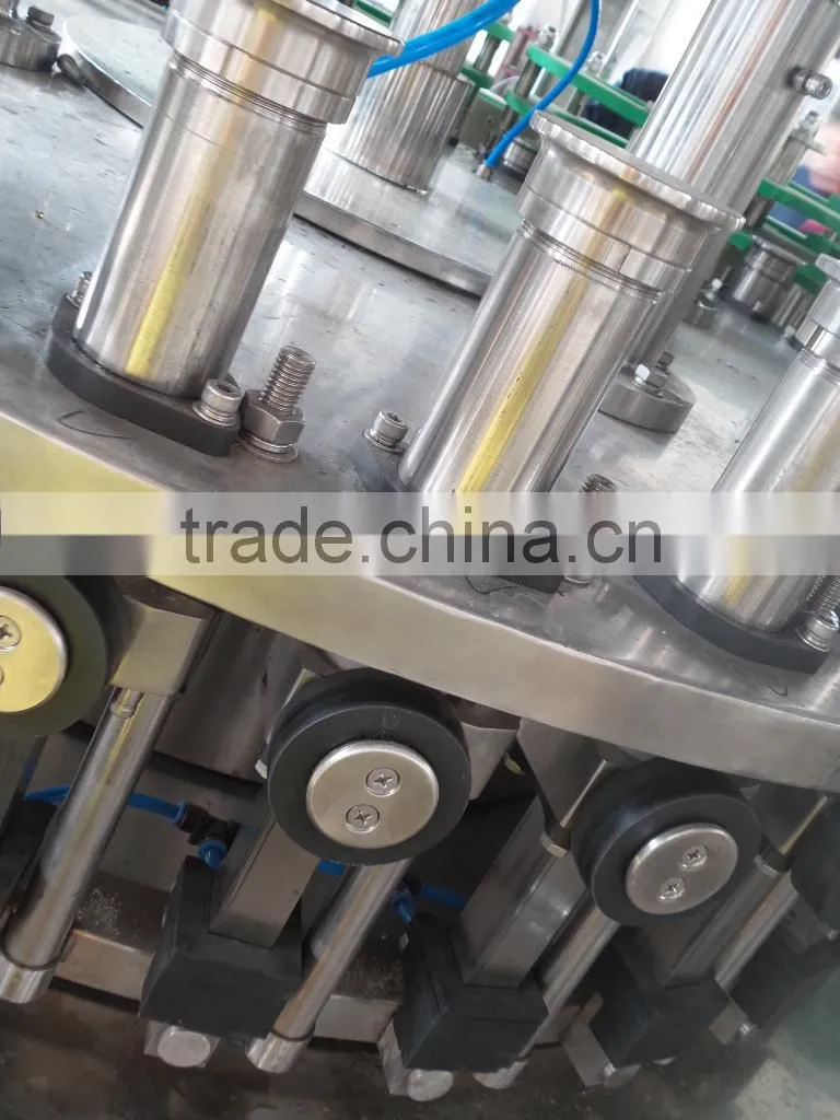 Full automatic soft beverage glass bottling filling and sealing machines