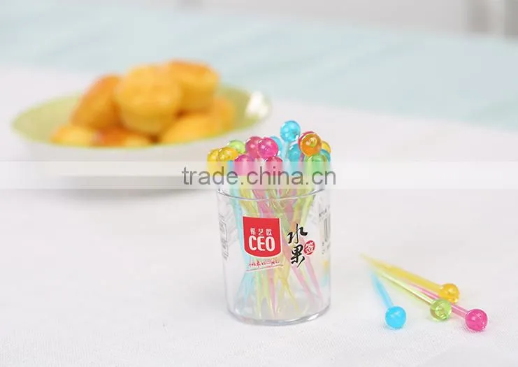 Reusable Plastic Food Fruit Dessert Cupcake Picks Set