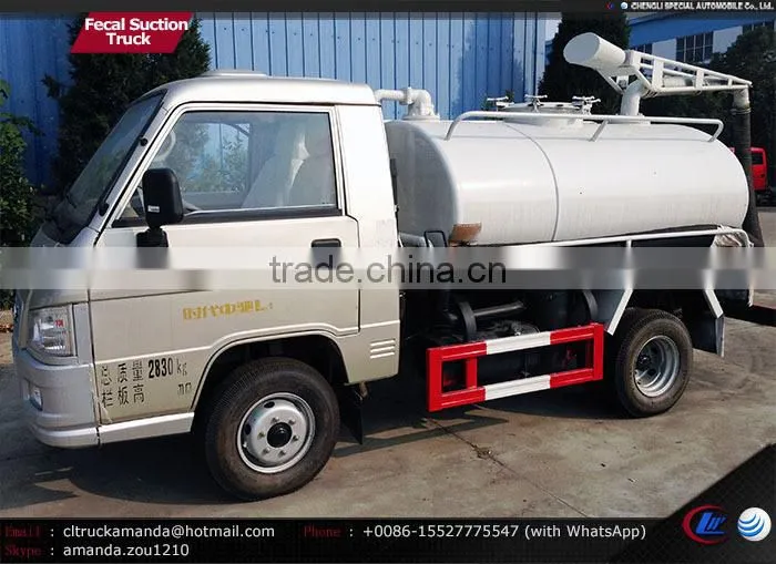 Foton Forland 4*2 2-3m3 small mini septic truck septic pump truck septic tank trucks for sale