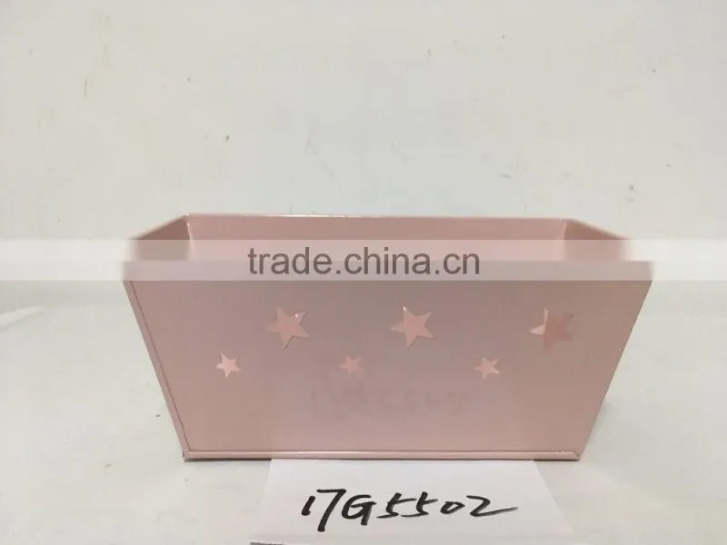 wholesale new sign rectangle home garden deco shenzhen a zinc coated wide flower pot