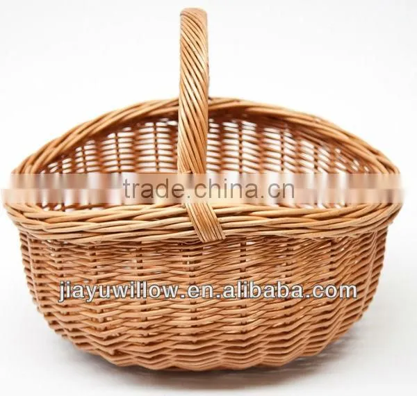 Environmental handicraft picnic basket with handle with handmade