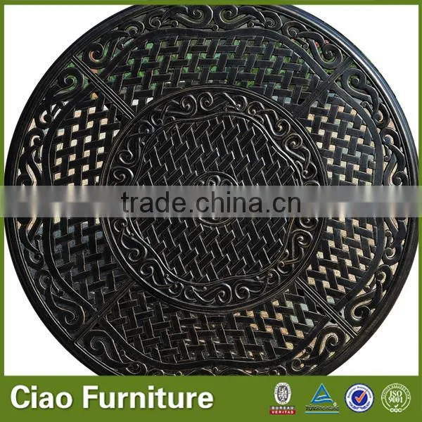 Bronze bbq roast table and chairs garden aluminium furniture