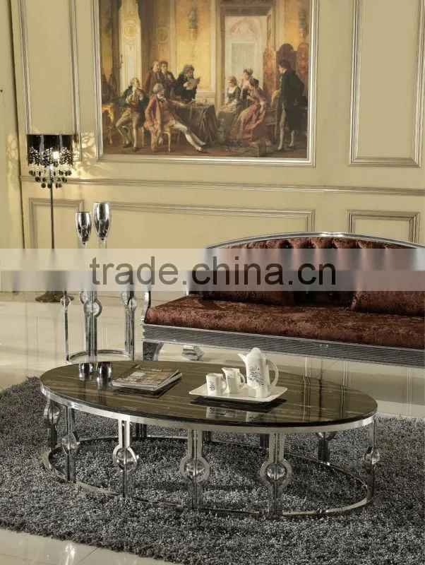 natural color silver hotel/living room furniture coffee/center table set for living room