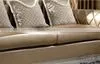 SF017 2+3 Champagne leather sofa furniture set with crystal button 2015 New arrival