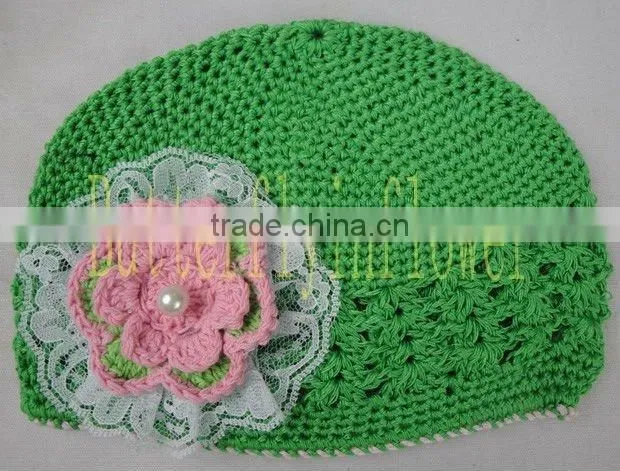 Soft Baby Winter Flower Hats crochet beanie hats with flower no moq