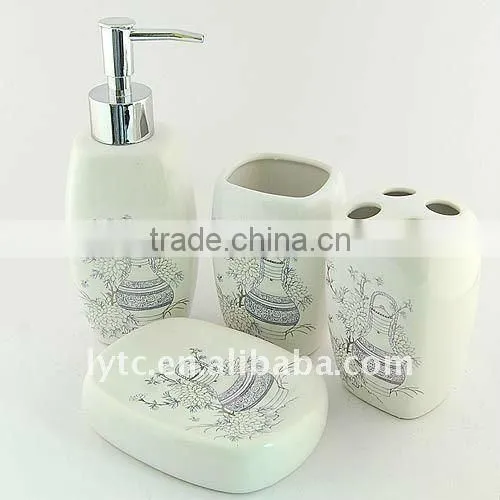 4 pcs ceramic bath accessory